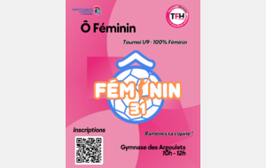 Ô Féminin - Tournoi U9 100% Filles - le 30 mai !